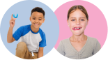 Children wearing guides